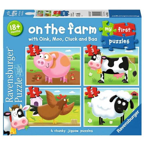 On the Farm My First Puzzles (2,3,4,5pc) - Brain Teaser Fun